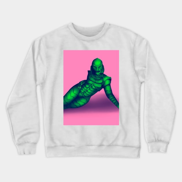 Baddie of the black lagoon Crewneck Sweatshirt by Amanda Excell